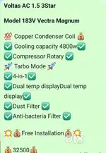 Daikin voltas hitachi Haier godrej Lloyd IFB AC new pack pc