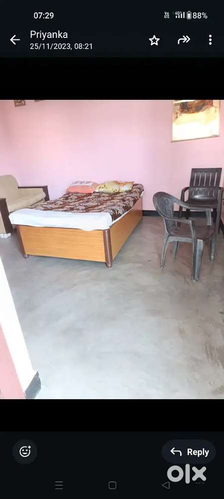 Fully furnished 1 room bramda and toilet bathroom