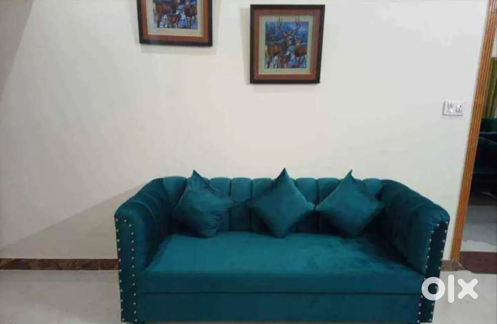 3 seater sofa with designing handle with beautiful colour