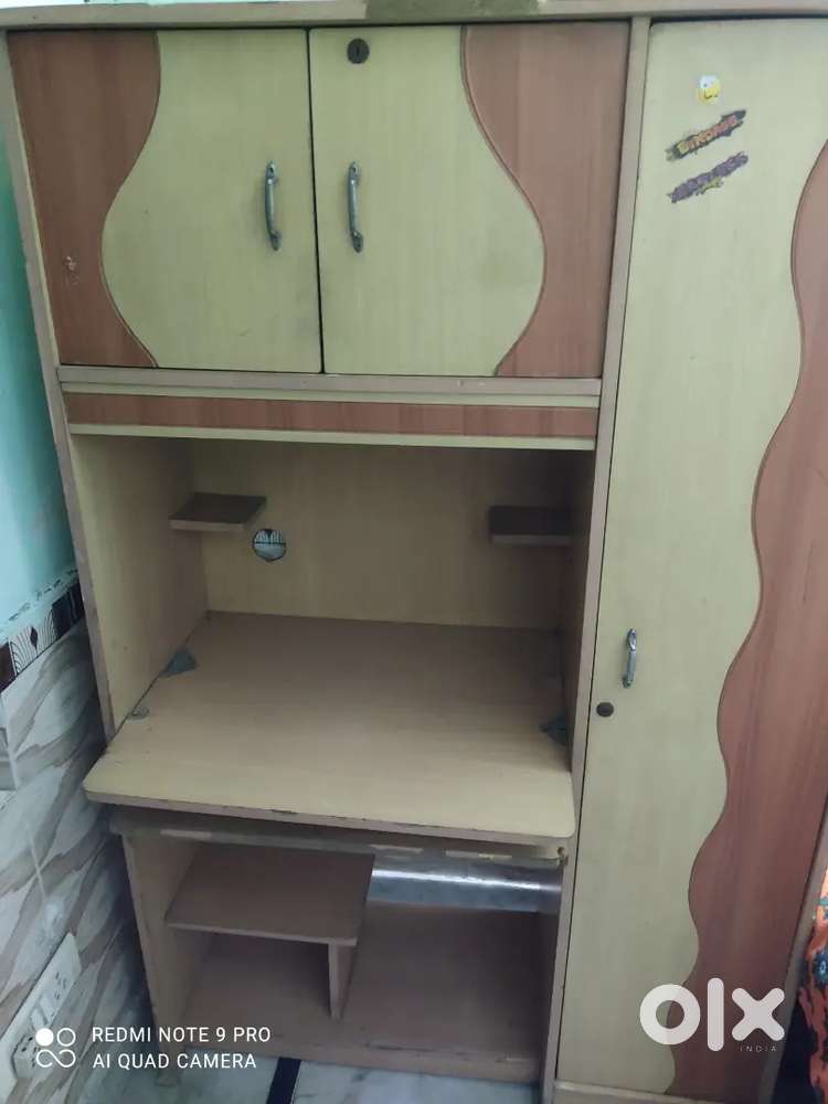 Spacious Computer Table with Cupboards and settee