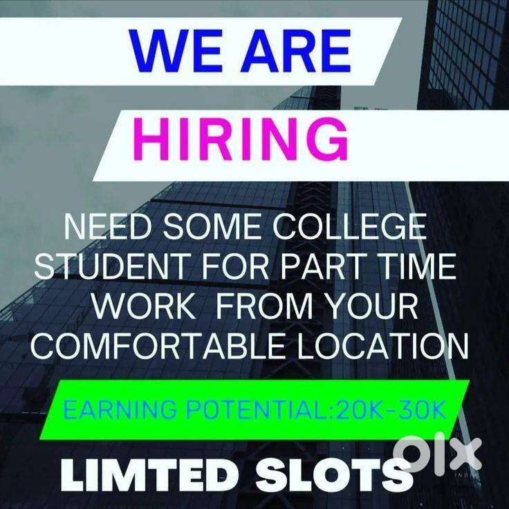 Part time/ full time WORK FROM HOME students, working and freshers!