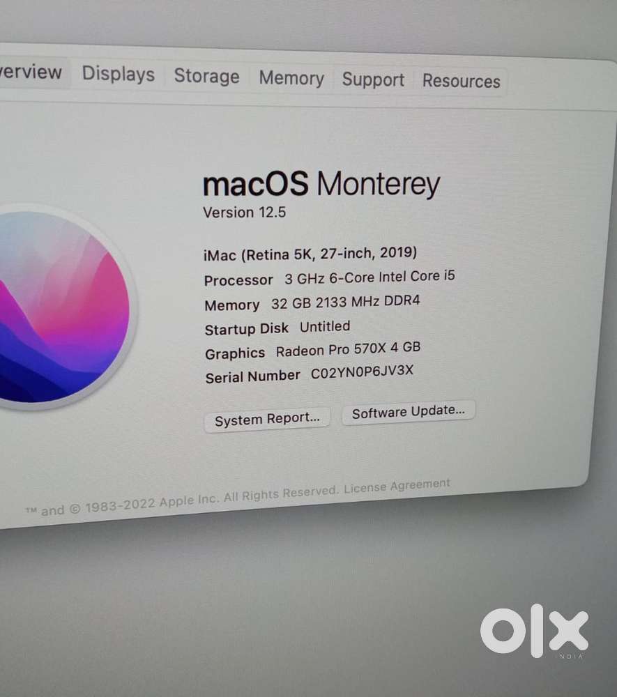 Apple iMac Retina 5k ,27-inch ,2019)
