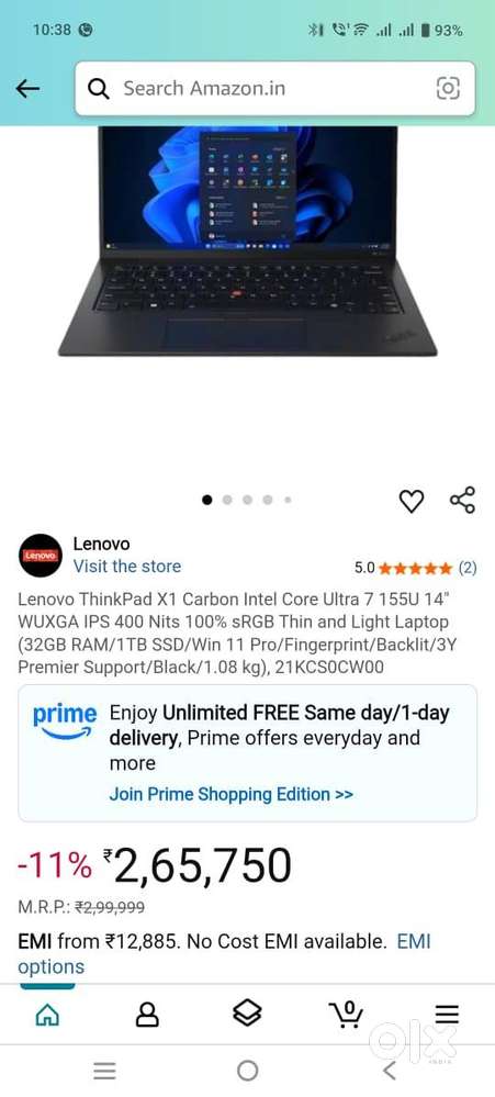 Lenovo x corbon