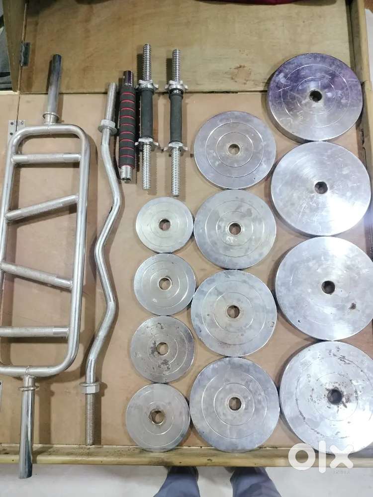Steel Dumbbells Plate and Rods for Gym