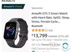 Amazfit GTS 3 brand new Smart watch under warranty