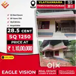 3 BHK, 28.5 Cent, 1250 Sq Ft House For Sale @ Vlathankara Pozhiyoor