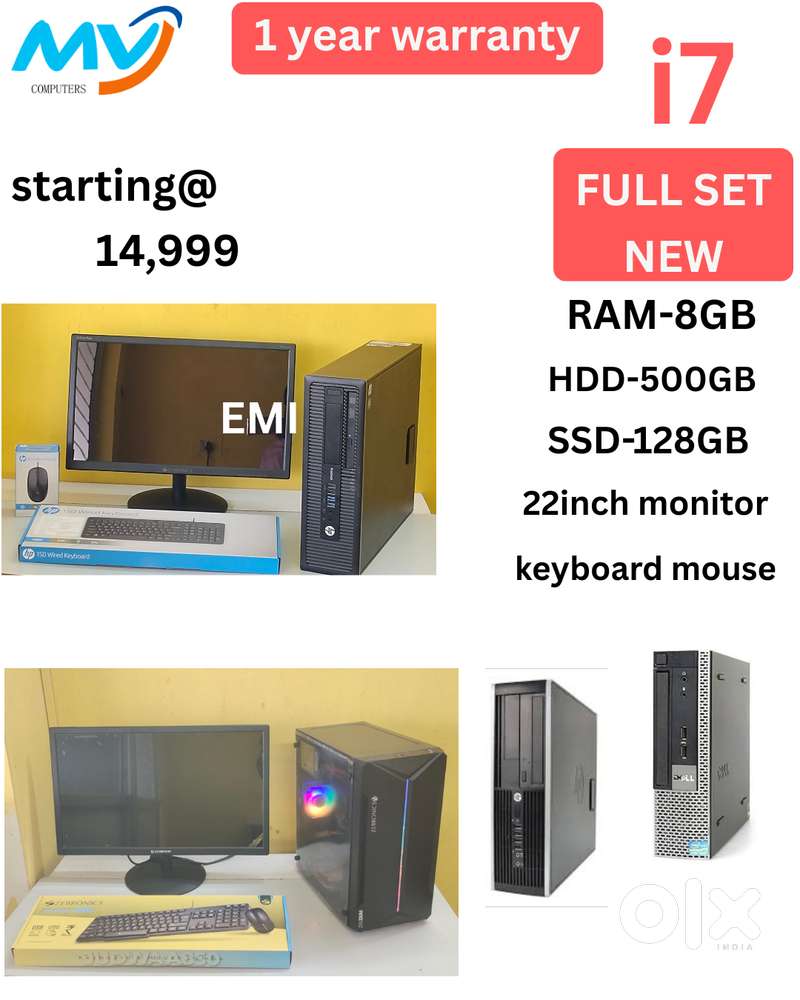 Desktop Laptop CPU Full Set i3-i5-i7 Available @ Low Price