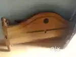 Queen Size Wooden Cot with Mattress