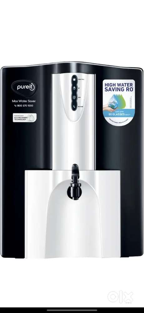 Pureit Max Water Saver 10 L RO + UV + MF Water Purifier (Black &White)