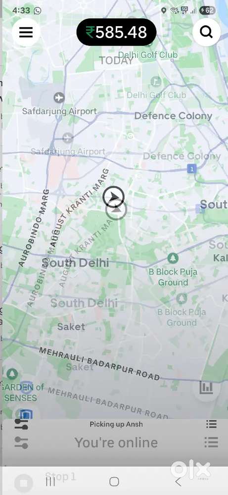 uber black me driver chahiye