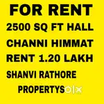 2500 SQ FT HALL FOR RENT IN CHANNI HIMMAT