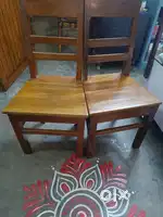Chic & Sturdy Wooden Chairs (Pair) – Ideal for Any Room!