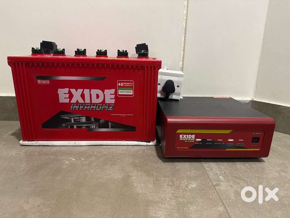 Exide Inverterz Star 900VA+Exide InvaHomz IHST1000 Battery