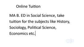 MA B. ED in social science