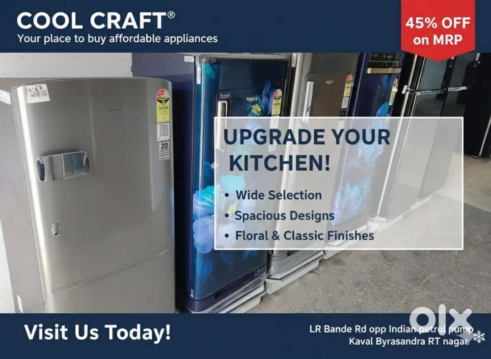 Brand New Box piece Factory outlet Fridges in discounted prices.