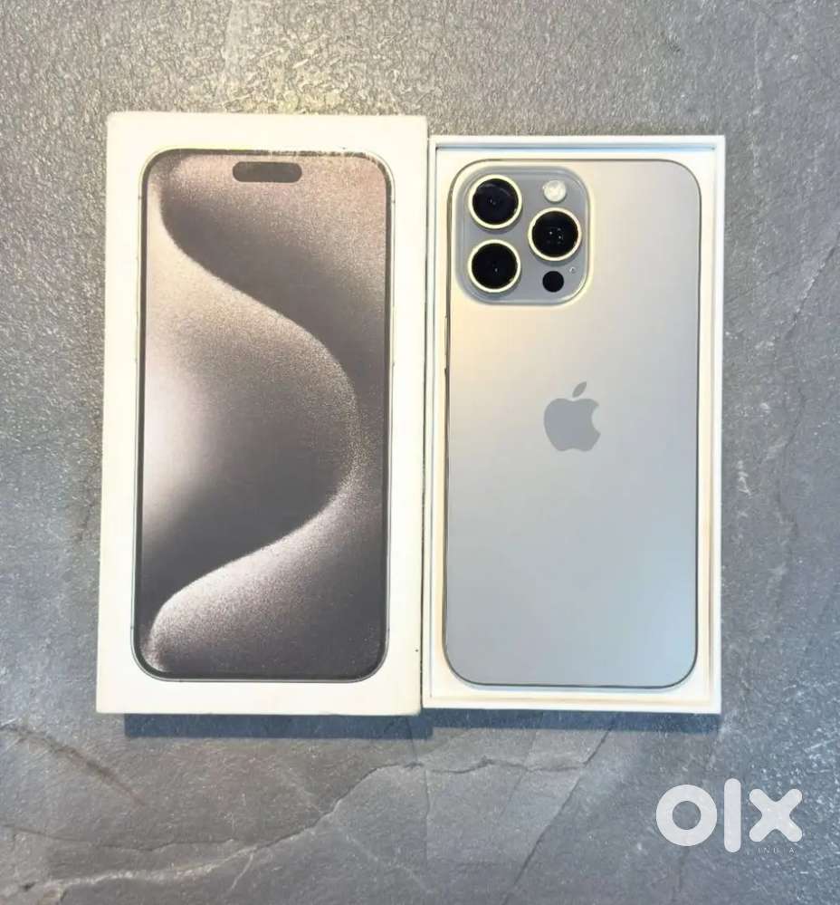 Iphone Apple 15 pro max with warranty 6 month box & cover free & cable