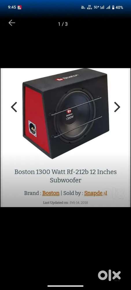 Car woofer speaker and amplifier
