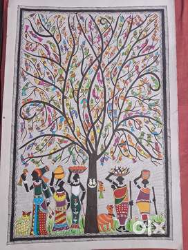 Madhubani painting-Life on tree