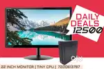 MONITOR 22 INCH | COMPUTER TINY CPU LENOVO | WARRANTY 1 YEAR