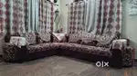 6 Seater L-Shaped Sofa with Ottomans – Good Condition