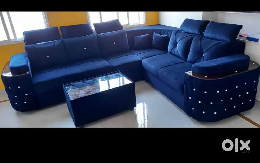 L SOFA FULL BLACK COLOUR  SOFA AVAILABLE IN N.Z FURNITURE