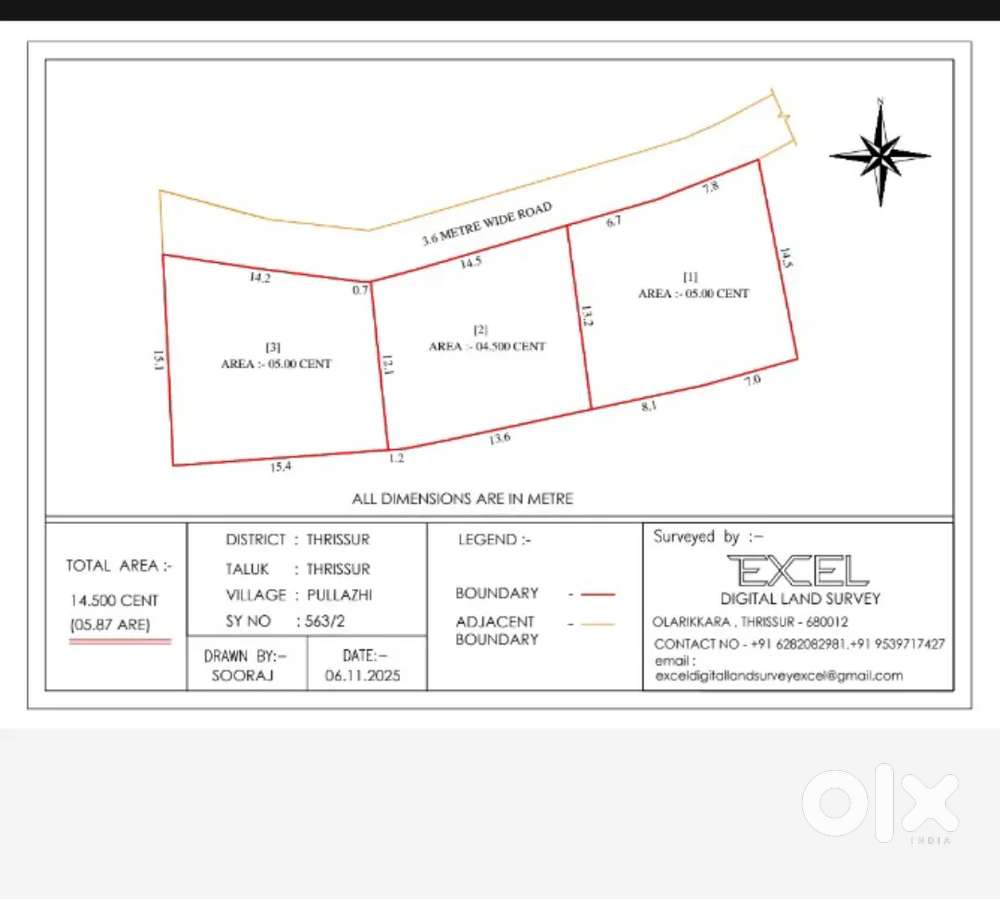 Plots for sale in Olari, Thrissur
