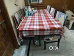 Dining Table With Six Chair (सागवान व बोर्ड )