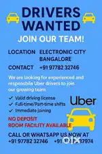 Uber driver needed at Bangalore
