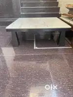 Heavy Marble top on pure woodenPooja Chowki/Table - Premium Quality