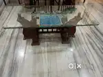 Rectangular glass centre table