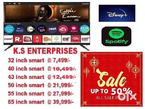 43 INCHES  SMART, 4K UHD LED TV IN 12,499 ONLY.