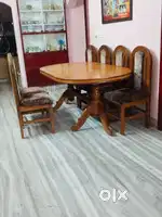 Dinning table pure teakwood 6 chairs