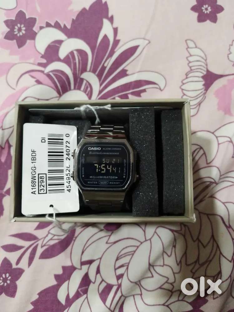 Casio Vintage A168WGG-1BDF Digital Black Dial Unisex Watch Grey