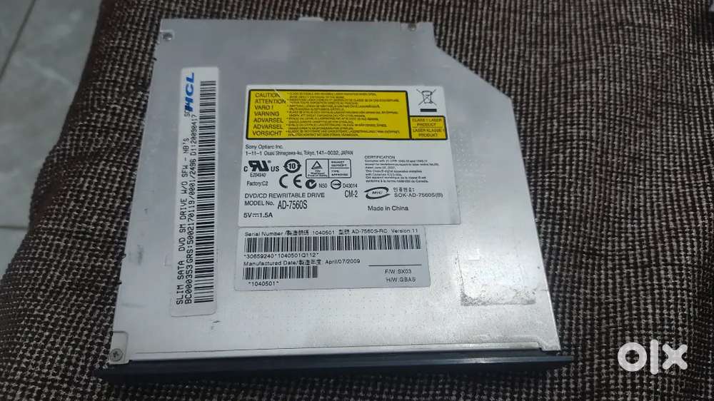 Sony Slim Sata DVD/CD Rewritable drive.  Model AD-7560S
