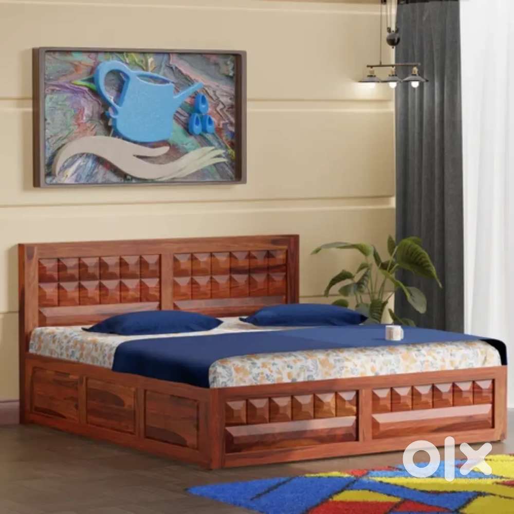 Today special offer buy new double bed with box 7199 EMI Available