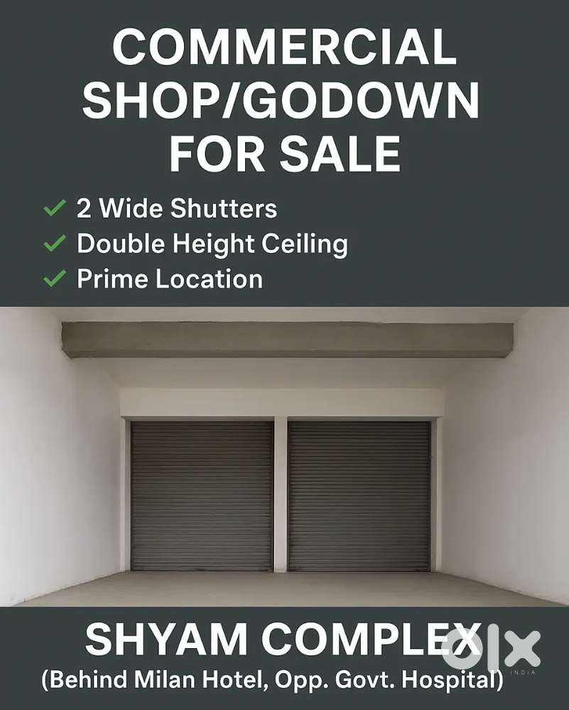 Commercial Shop/Godown for Sale – Prime Location – Double Shutter