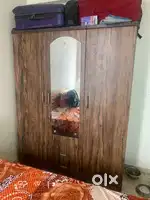 One 3 door wooden wardrobe and 2 Almirahs for sale