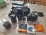 Canon 1500d dslr + 18-55mm + 75-300mm + 50mm f1.8 prime lens + filter