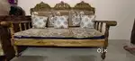 Solid wood 3+1+1 sofa set with center table for immediate sale