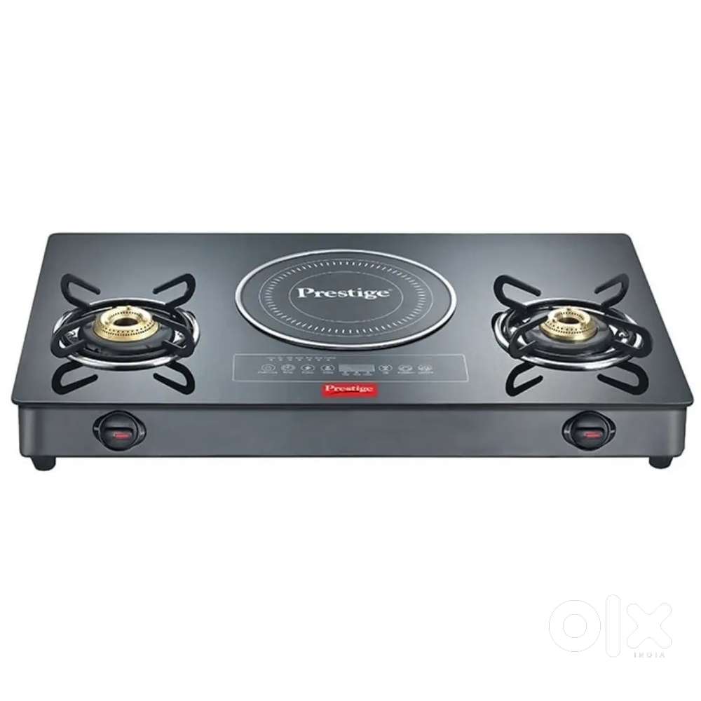 Prestige 2 Burner Gas Stove + Induction Cooktop Combo (Good Condition)
