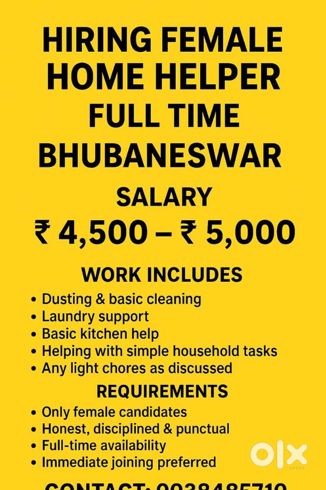 Female Home Helper Need
