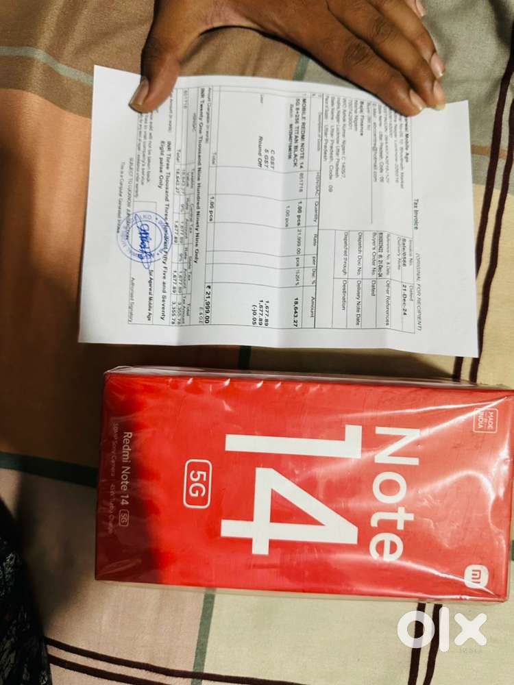 Xiaomi note 14 5g 8/256 available in perfect condition