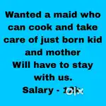 Cook, Maid wanted