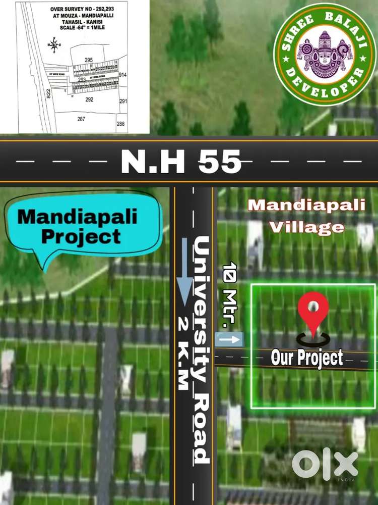 Mandiapoli (POKODIBANDH JUNCTION TO UNIVERSITY ROAD) touching project.