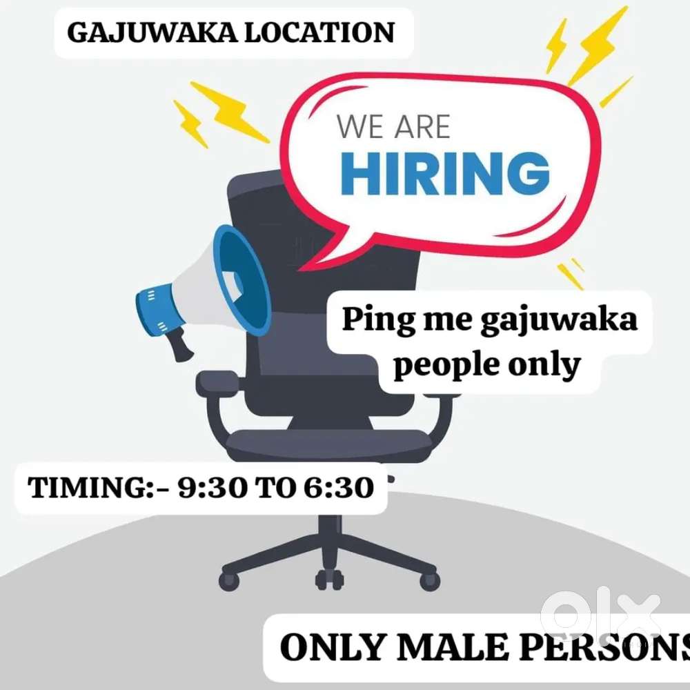 We are hiring male  person