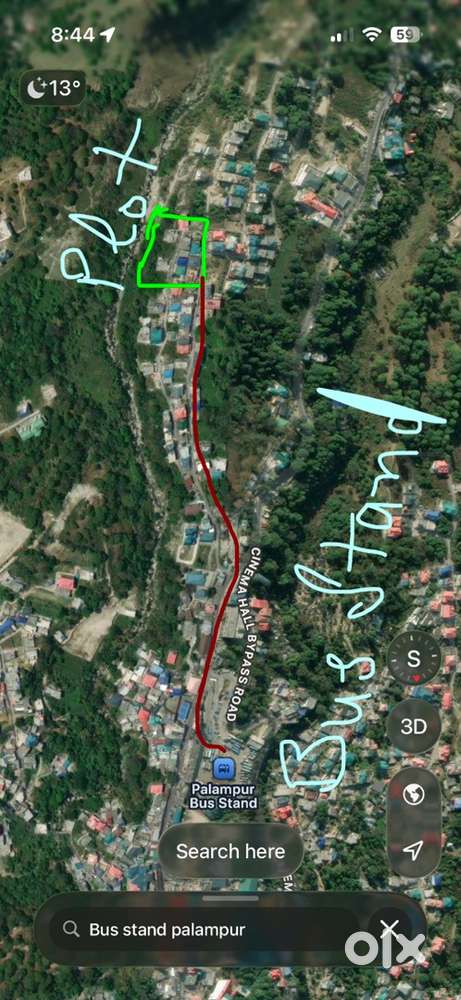 Plot for sale in kesar bagh colony palampur