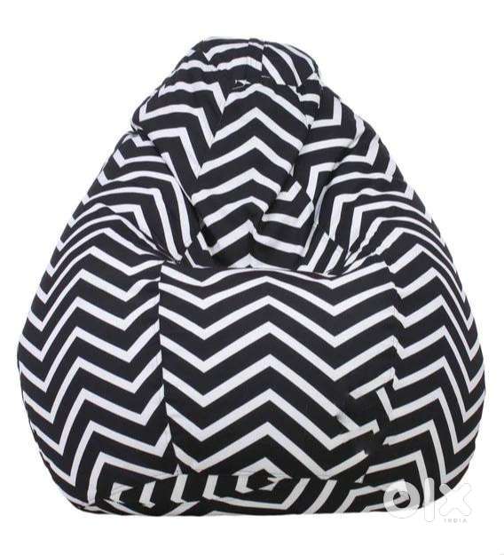 Detec Zig Zag Print Classic XXXL Bean Bag with Beans