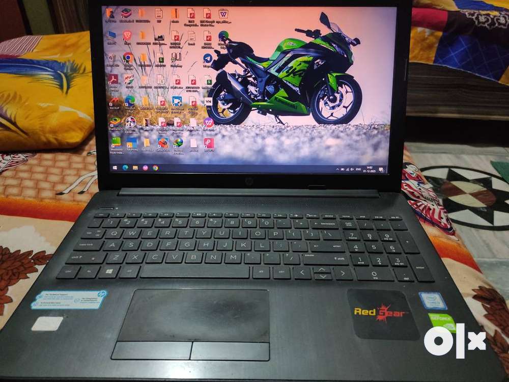 Hp Laptop with nvidia graphics card charger all things are available