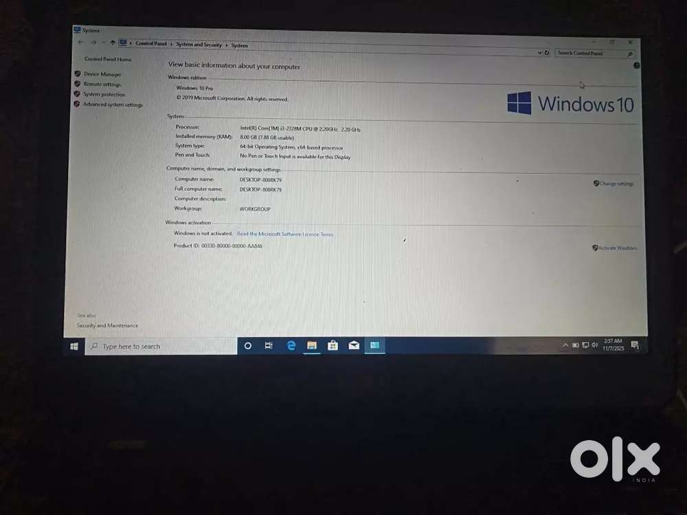 Dell Vostro 2420. 320gbhdd 8gbramgoodworking condision