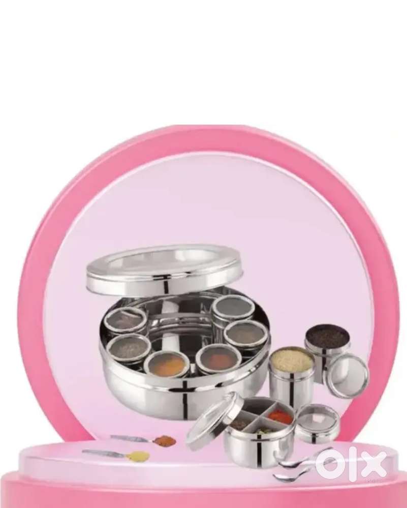 Masala (spice ) box for kitchen stainless steel